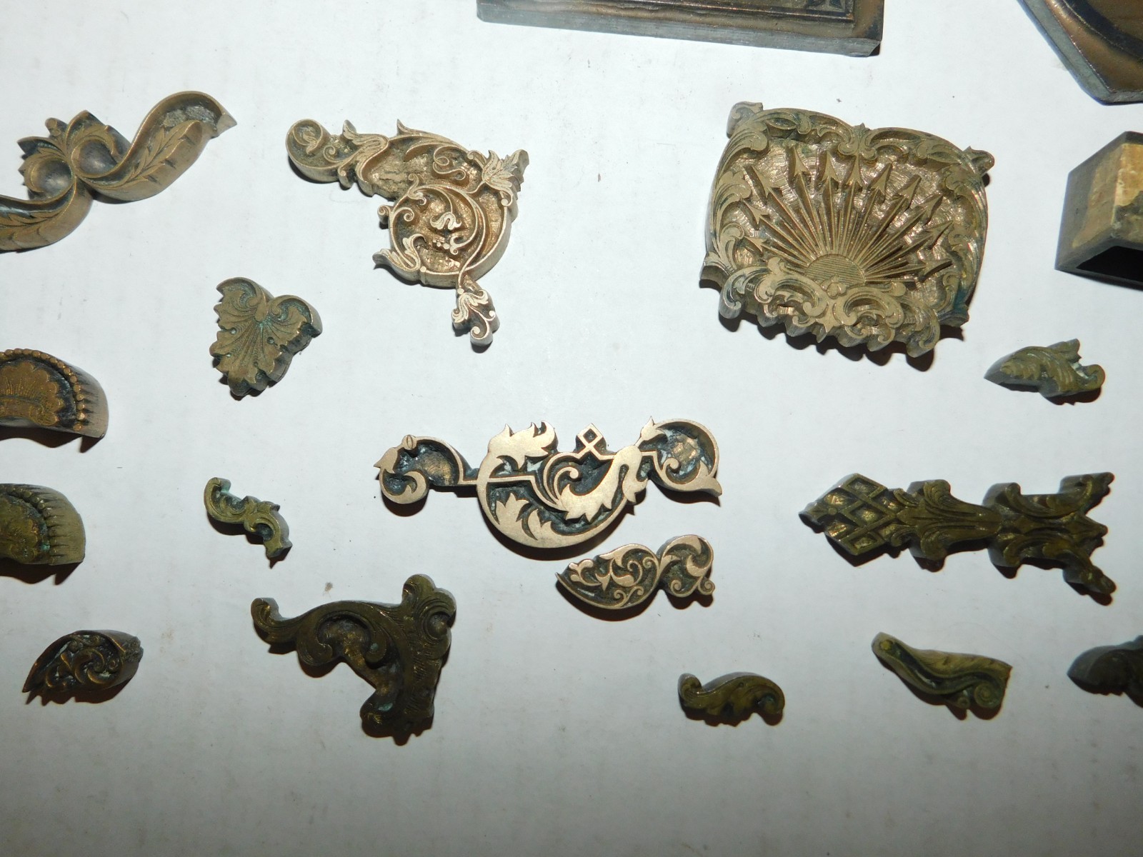 Vintage Decorative & Border Metal Printing Plate Blocks