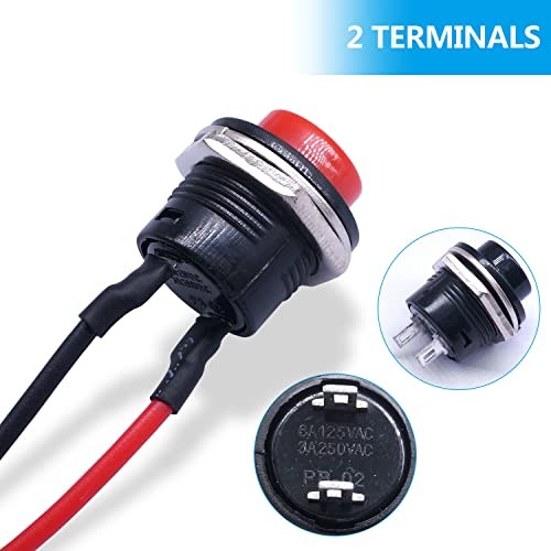 /10Pcs Momentary Push Button Switch SPST AC250V/3A AC125V/6A Mini Multicolor