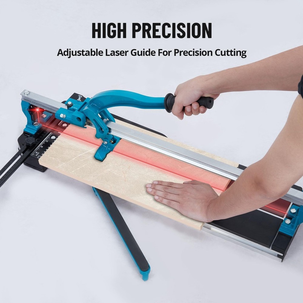 24" Manual Tile Cutter Cutting Machine Single Rails Precise Tile Cutter Tools US