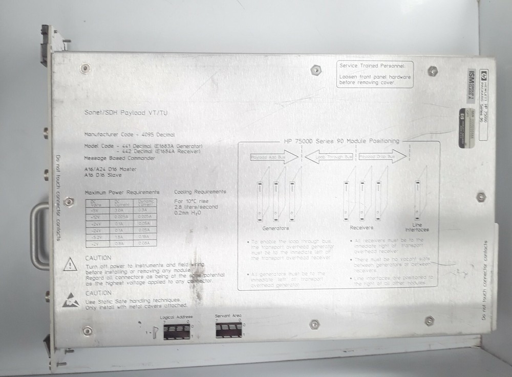 HP E1683A Sonet/SDH Payload VT/TU Receiver VXI Module C- Size