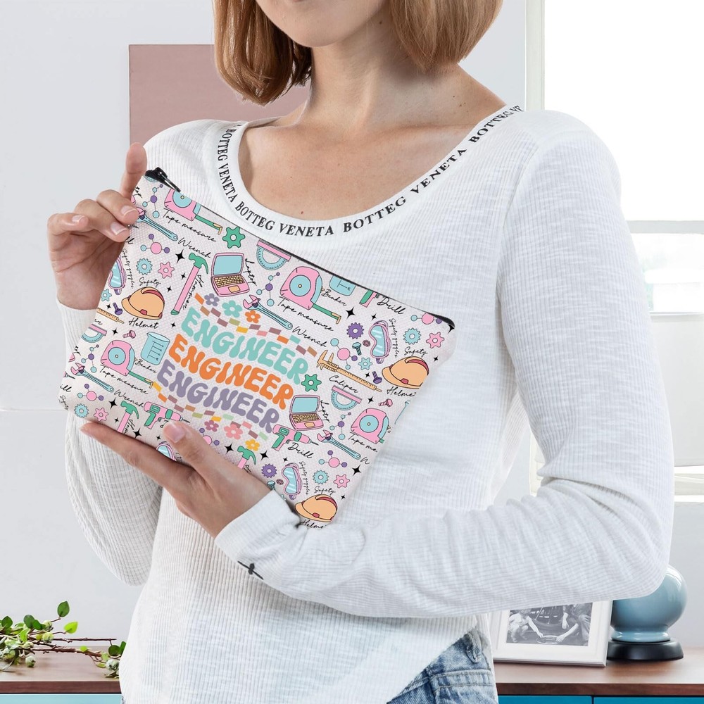 BWWKTOP Engineer Zipper Makeup Bag Future Engineer Gifts Engineering Professi...