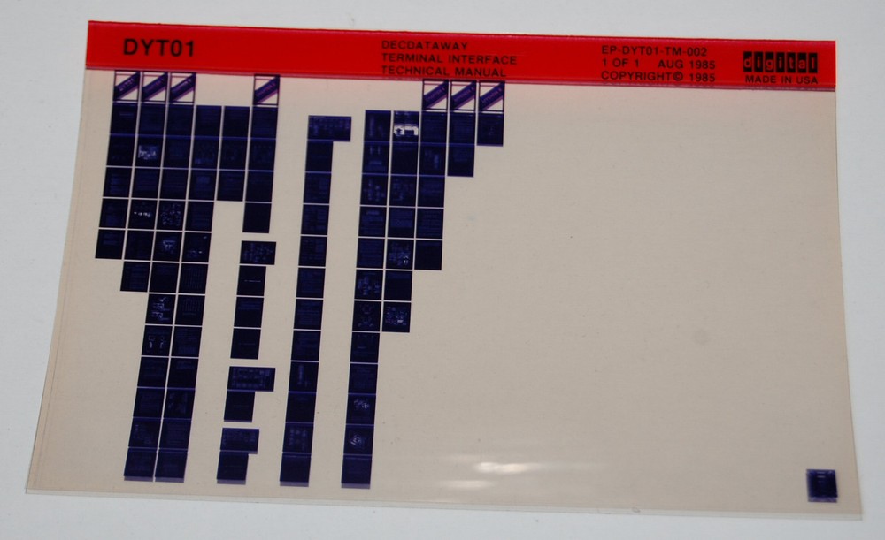 DEC DYT01 DecDataway Terminal Interface Technical Manual, Microfiche