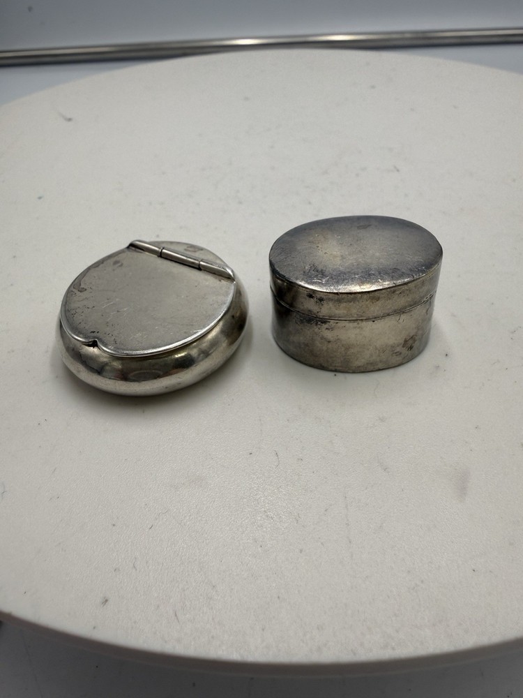 Two Sterling Silver Snuff Boxes