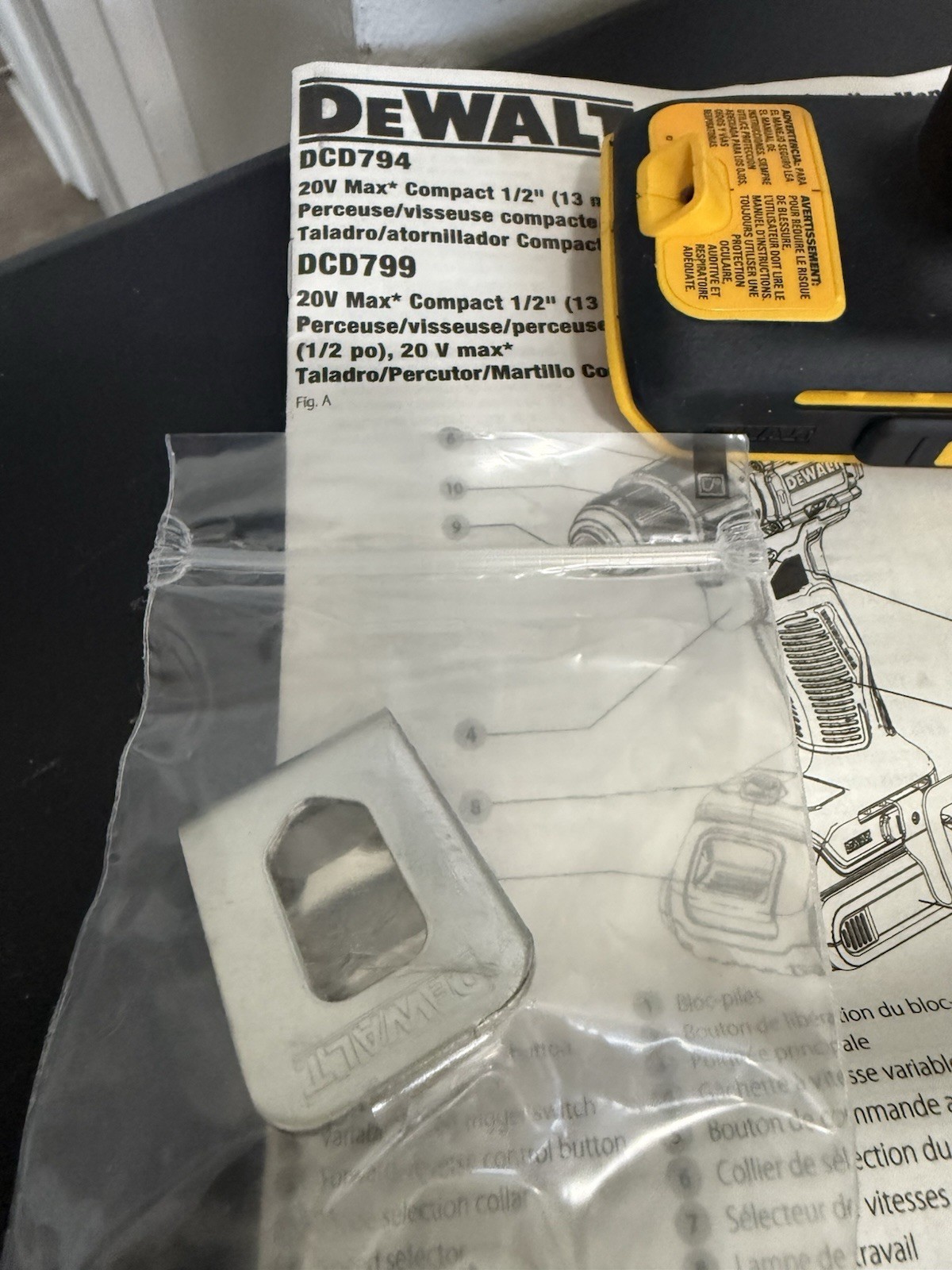 Geniune DeWalt DCD799B ATOMIC 20V MAX Brushless Cordless 1/2 in. Hammer Drill