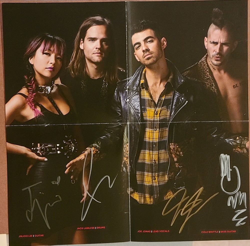 Joe Jonas band Signed Autographed LARGE CD insert with DNCE CD