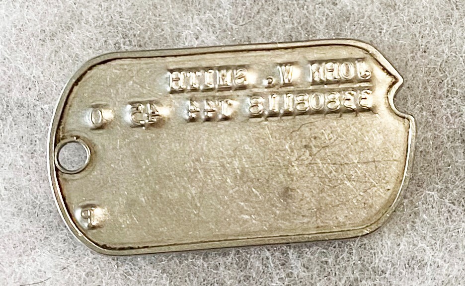 WWII Single John Smith T-44 Dog Tag