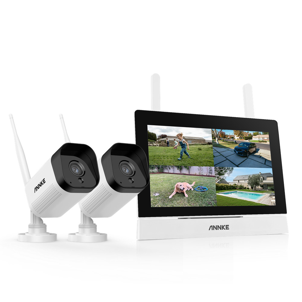 ANNKE 5MP Wireless Security Camera System 4CH NVR Two Way Audio P2P AI Detection