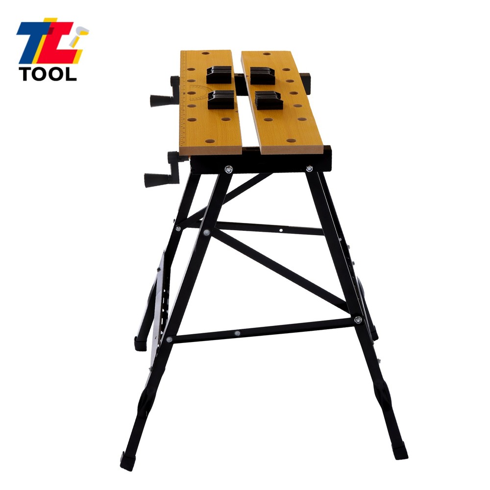 220Lb Multi Purpose Folding Portable Workbench W/ Measuring Ruler And Protractor