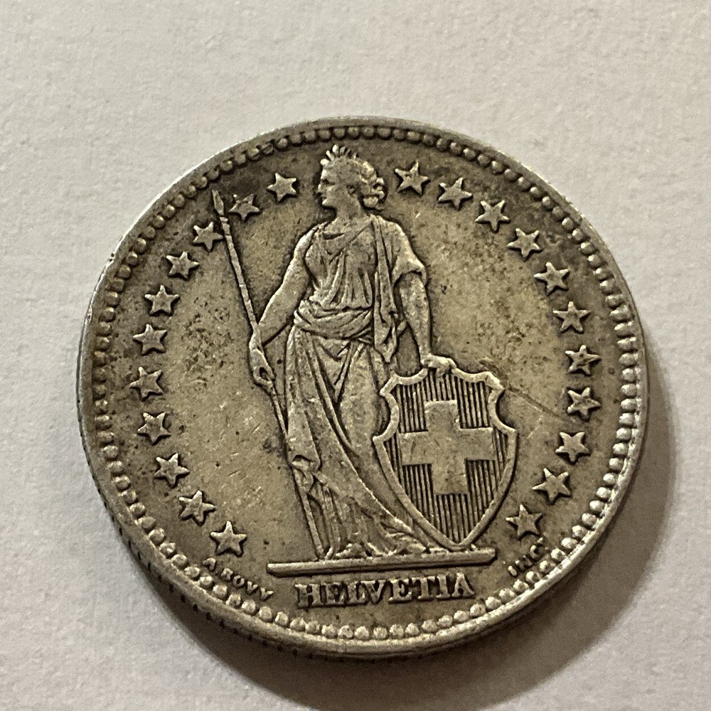 Switzerland 2 Francs 1944 B