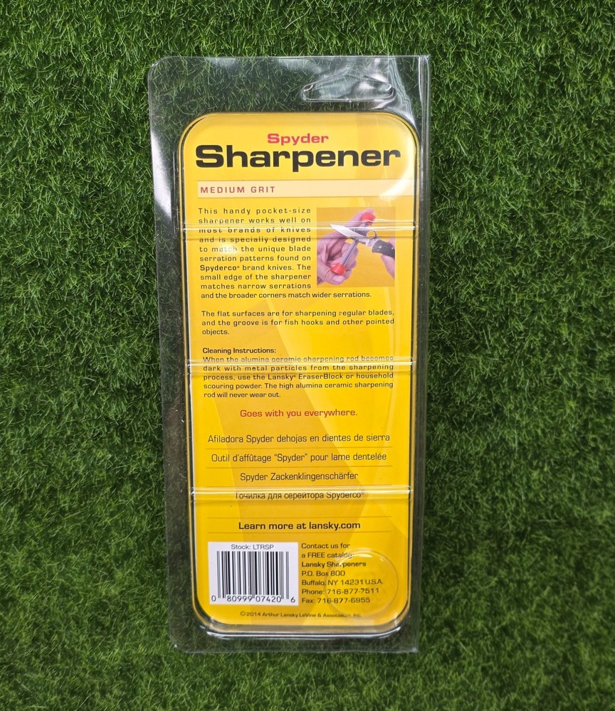 Lansky Spyder Compact Sharpener w/ Keychain, Medium 600 Grit Ceramic - LTRSP