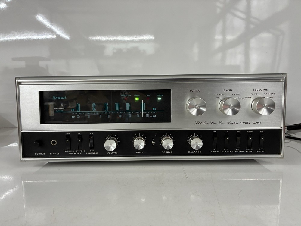 Vintage SANSUI 3000A SOLID STATE Stereo Receiver Amplifier Working Condition!