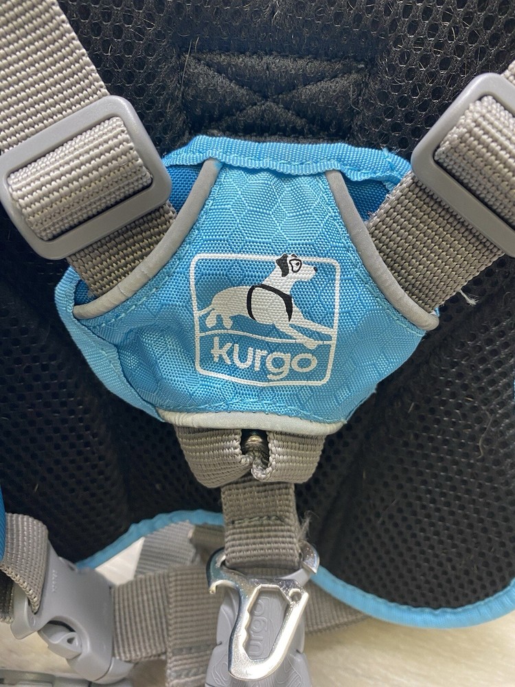 Kurgo Baxter Backpack Dogs Blue Adjustable Sz M/L?