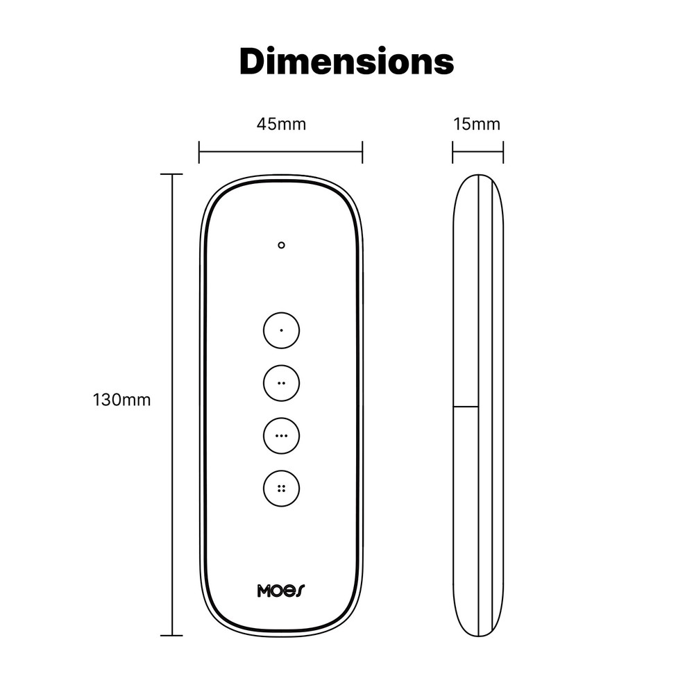 MOES Tuya ZigBee Smart Scene Switch Portable Wireless 12 Scenario Remote Control