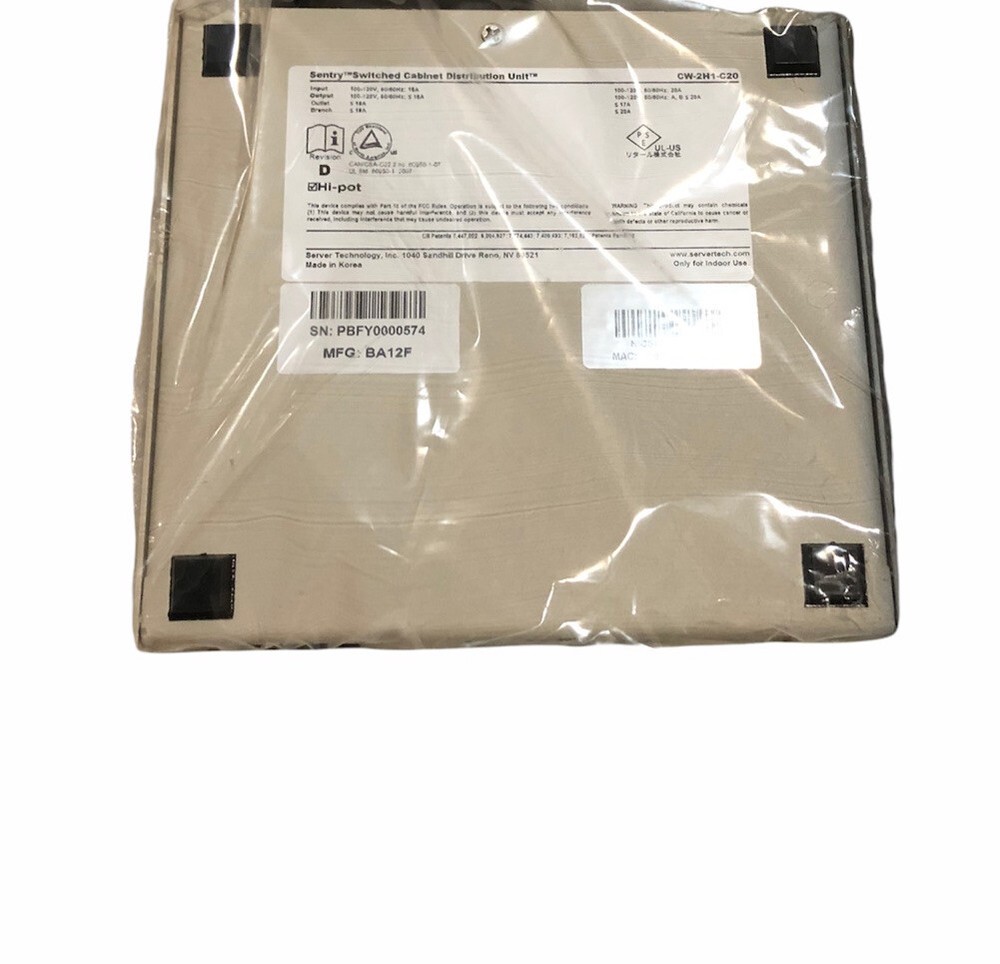 SERVER TECHNOLOGY INTELLIGENT POWER MODULE CW-2H1-C20 SWITCHED RACK PDU