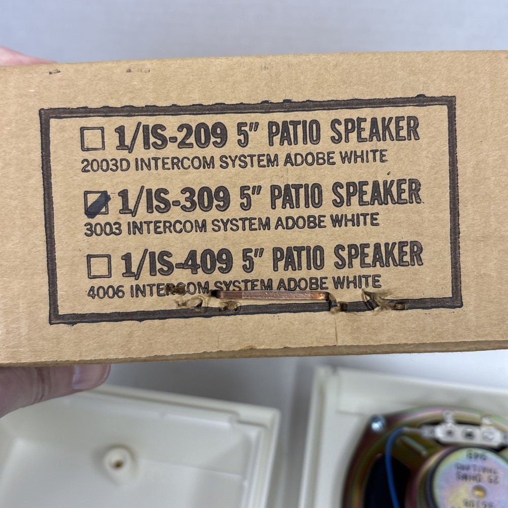 NUTONE IS-309 5" Outside Patio Speaker 3003 Intercom Adobe White NOS Open Box