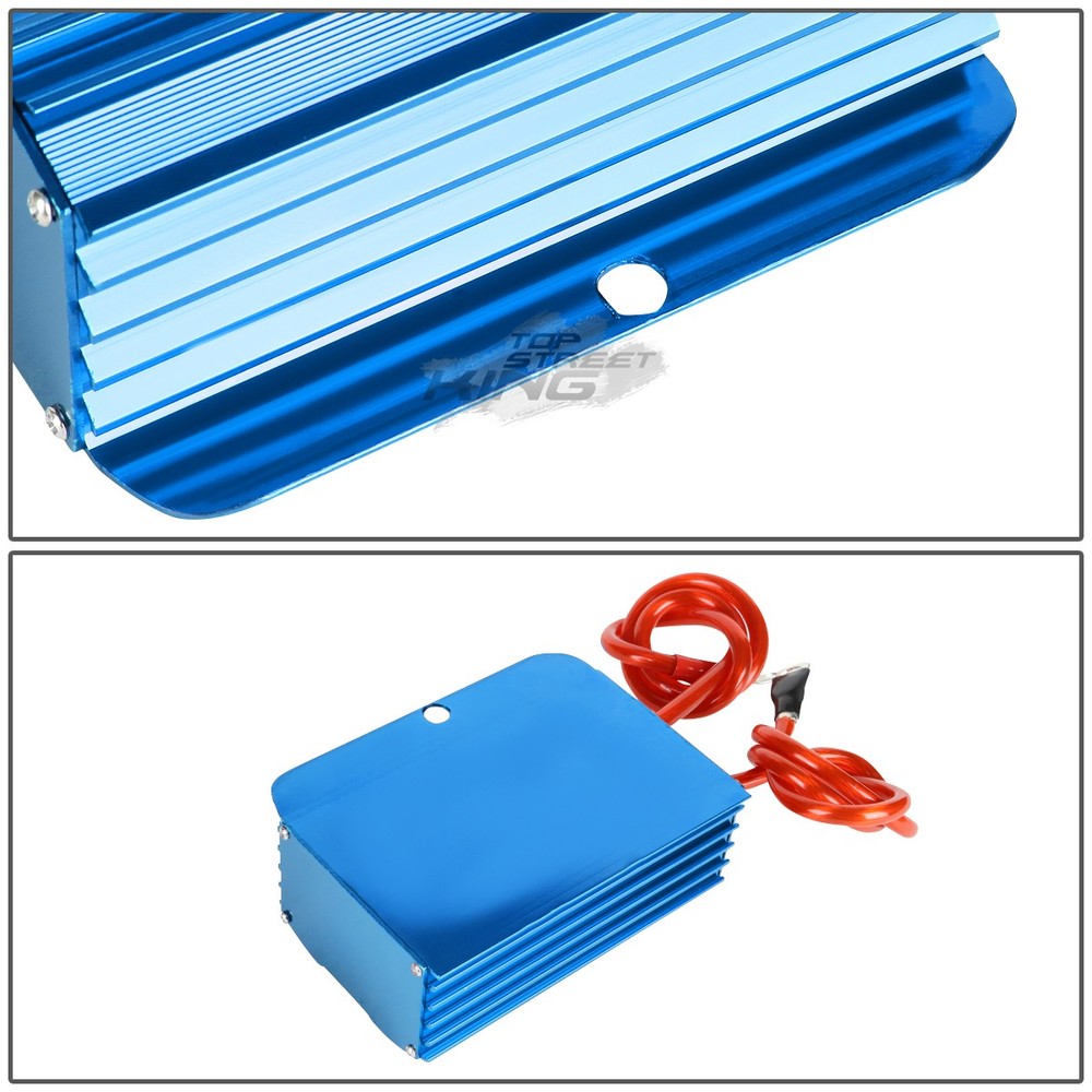 HIGH PERFORMANCE UNIVERSAL CAR BATTERY VOLTAGE STABILIZER REGULATOR+CABLE BLUE