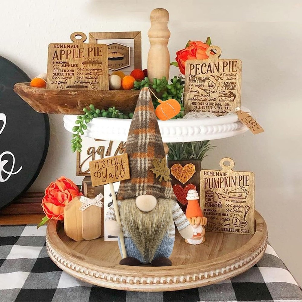ehydy Fall Gnomes Decorations Harvest Maple Leaf Gnome Handmade Decor