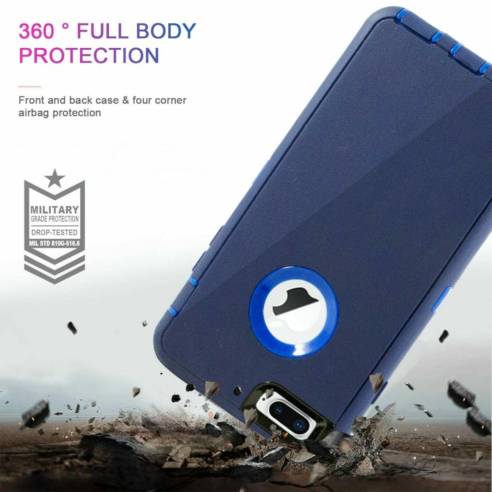 For Apple iPhone 6 7 8 Plus SE 2nd 3rd Shockproof Case Cover + Screen Protector