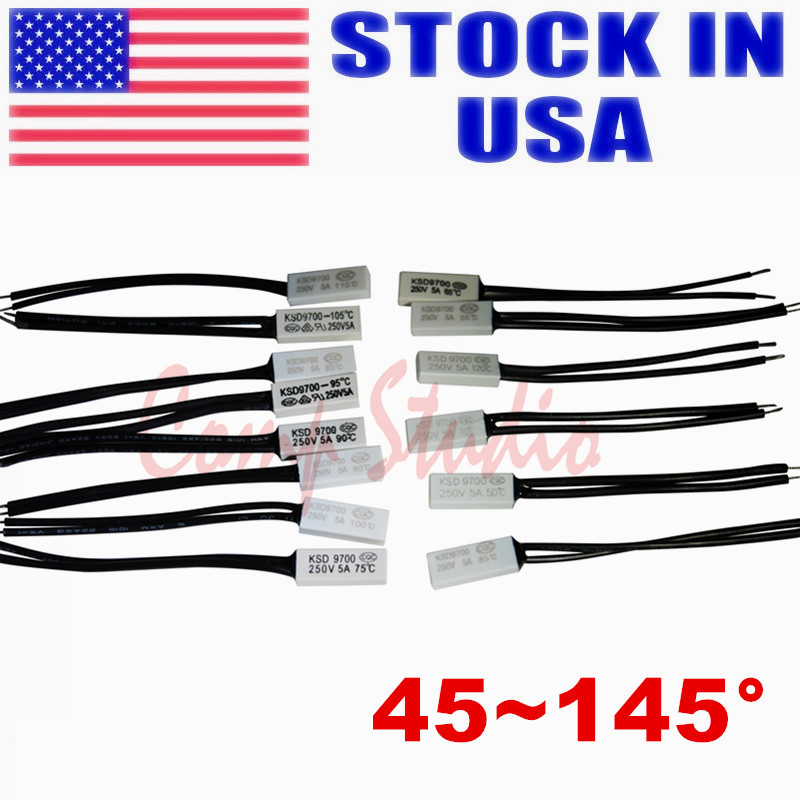 KSD9700 Plastic Temperature Switch Thermostat Thermal Protector Normally Closed