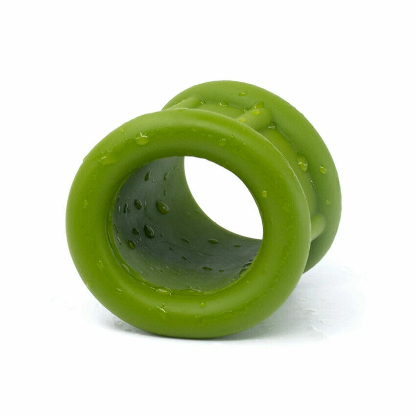 Men Scrotum Squeeze Ring Chastity Cage Ball Stretcher Enhancer Delay Ejaculation