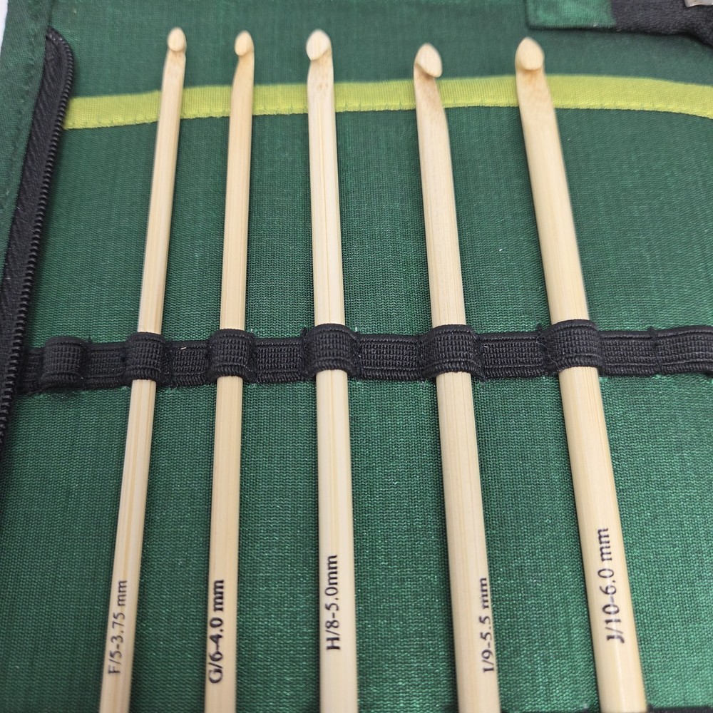 Knitter's Pride Interchangeable Crochet Hooks with Case Missing 3 Hooks READ