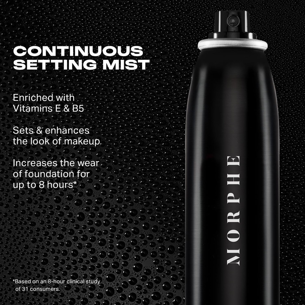 Morphe Continuous Setting Mist - Micro-Fine Makeup Setting Spray with a Natur...