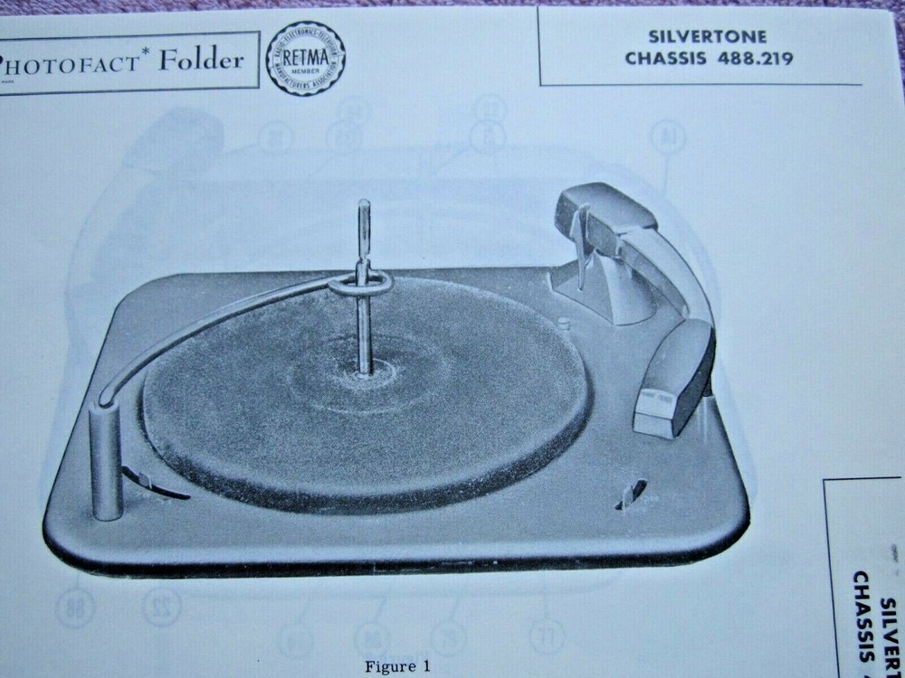 SILVERTONE CHASSIS 488.219 CHANGER TURNTABLE PHOTOFACT