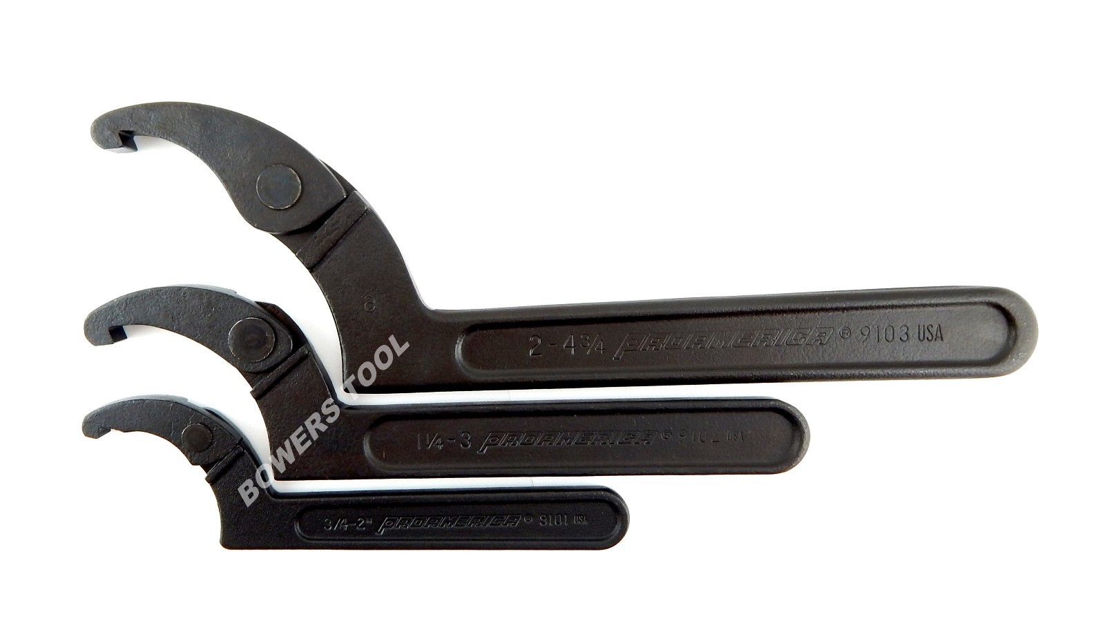 Pro America Kal Tool Adjustable Hook Spanner Wrench Set 3/4 – 4-3/4in. USA MADE