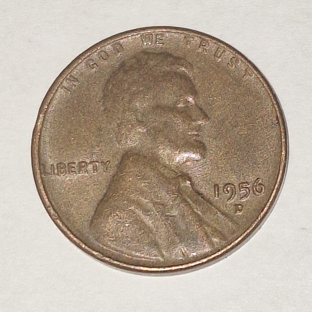 1956-D 1C RD Lincoln Cent