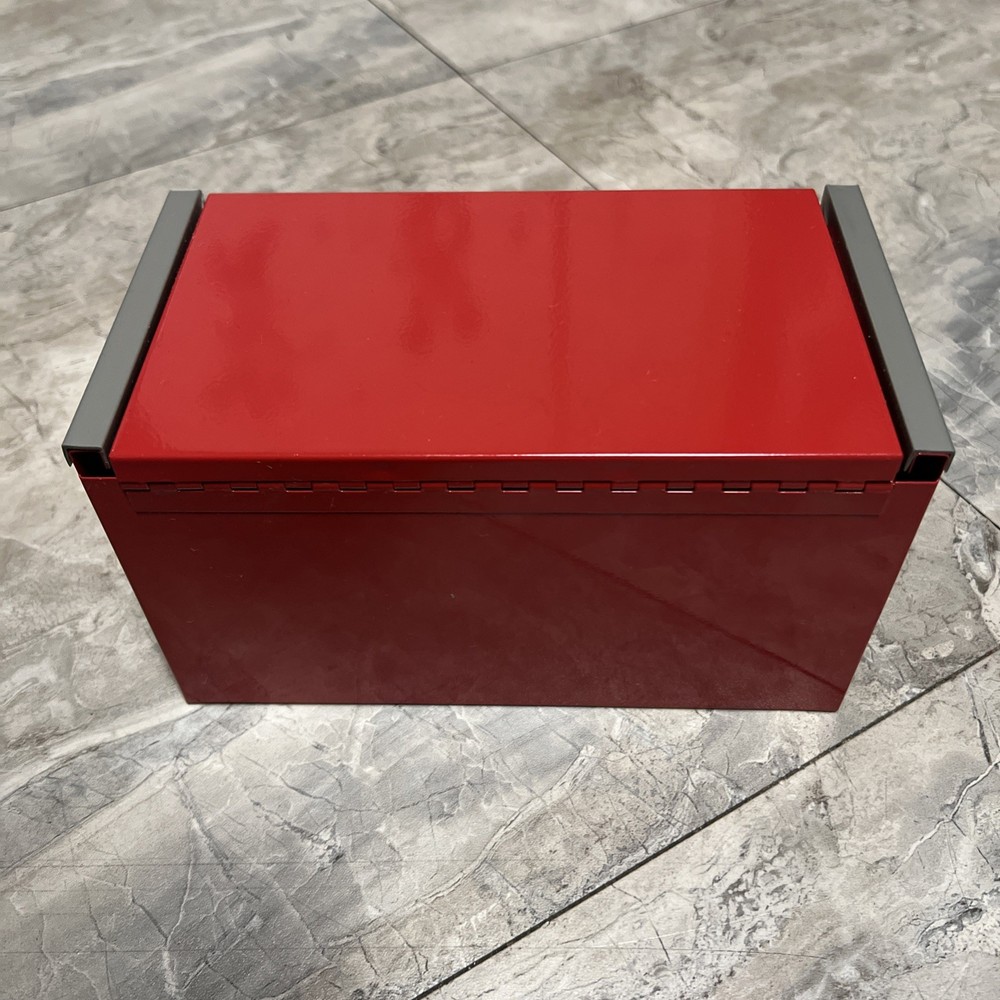 Mini Tool Box, Portable 3 Drawer Steel Stackable Tool Box with 3-Drawer Red