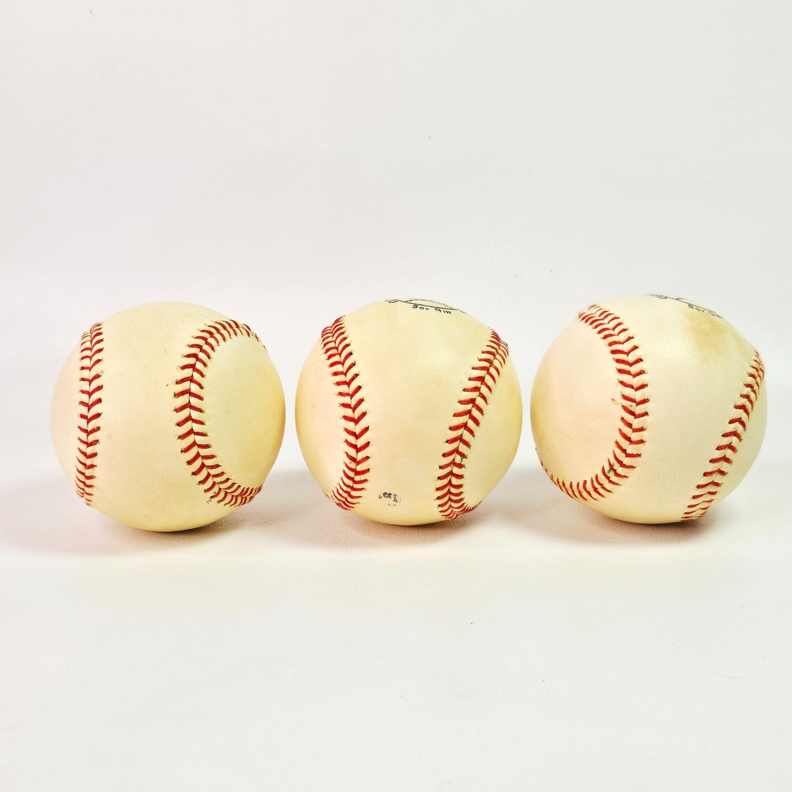 Official AA Baseball Yarn Wound 50 Genuine Leather GM 9" Set of 3 Baseballs