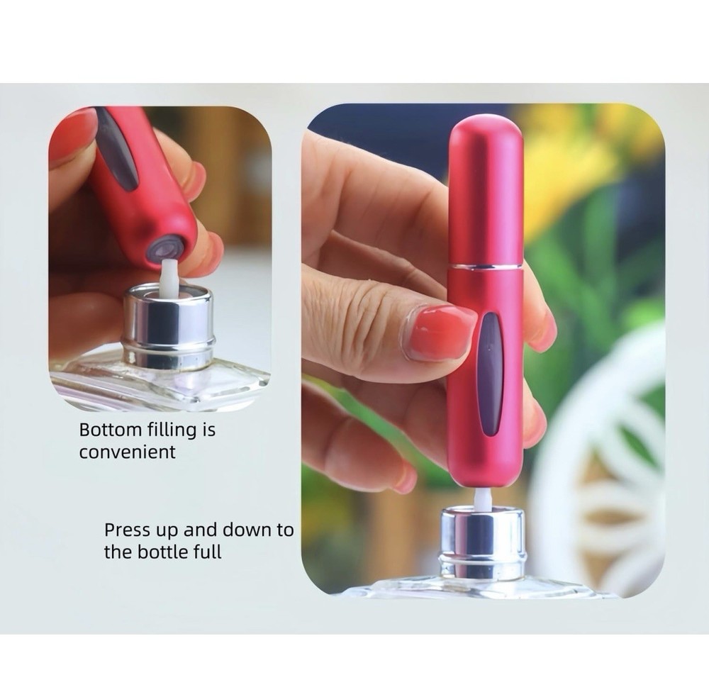 Refillable Travel Size Perfume Bottle and Sprayer Set 8 Pack