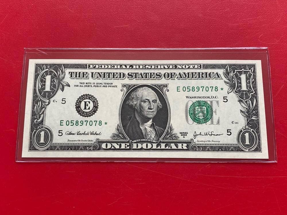 2003A Star note $1 DOLLAR BILL ( RICHMOND E ) UNCIRCULATED