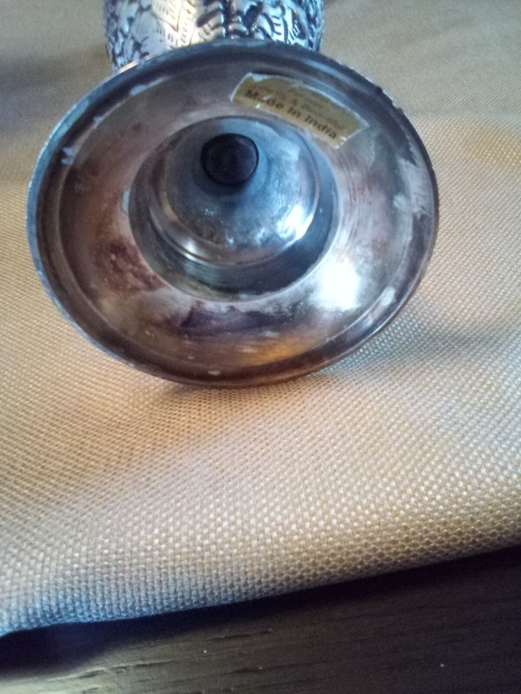 Vintage Bronze with Silver Plate Pitcher