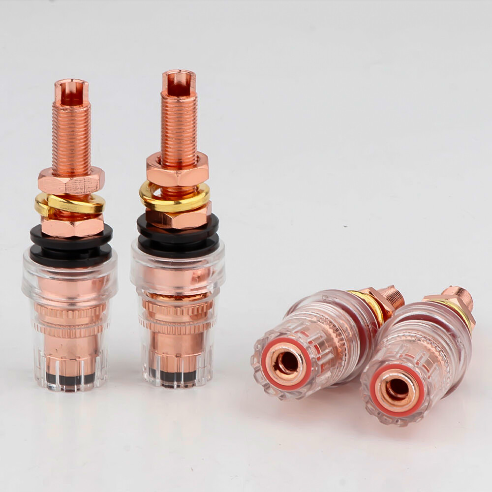 Pure Copper Amplifier Speaker Socket Banana Female Terminal Binding Post Socket
