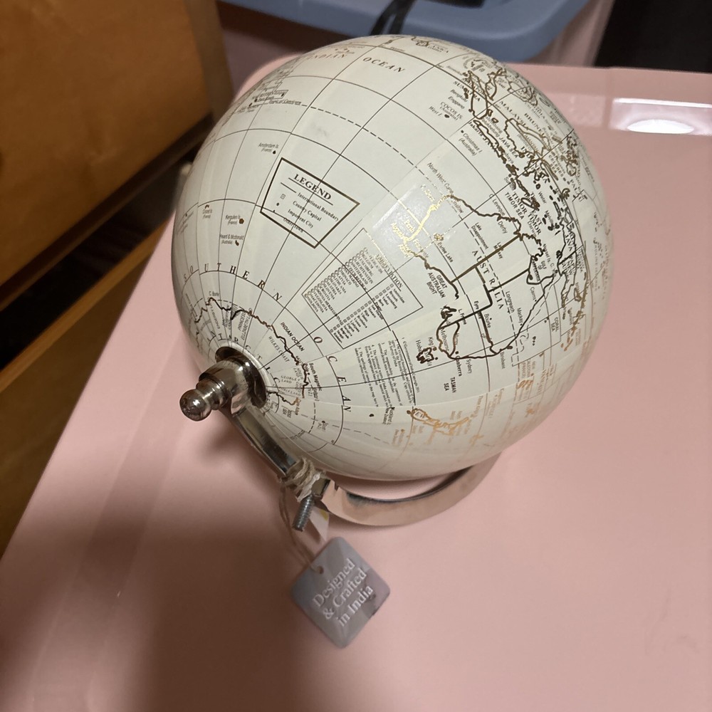 World Map Globe Ornament Table Top Globe Missing Stand