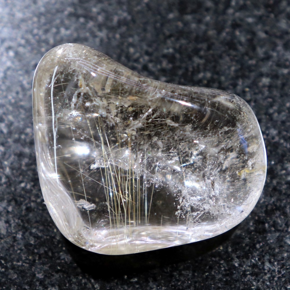 Tumbled Stone: Rutilated Quartz Crystal from Brazil (RTQ414)