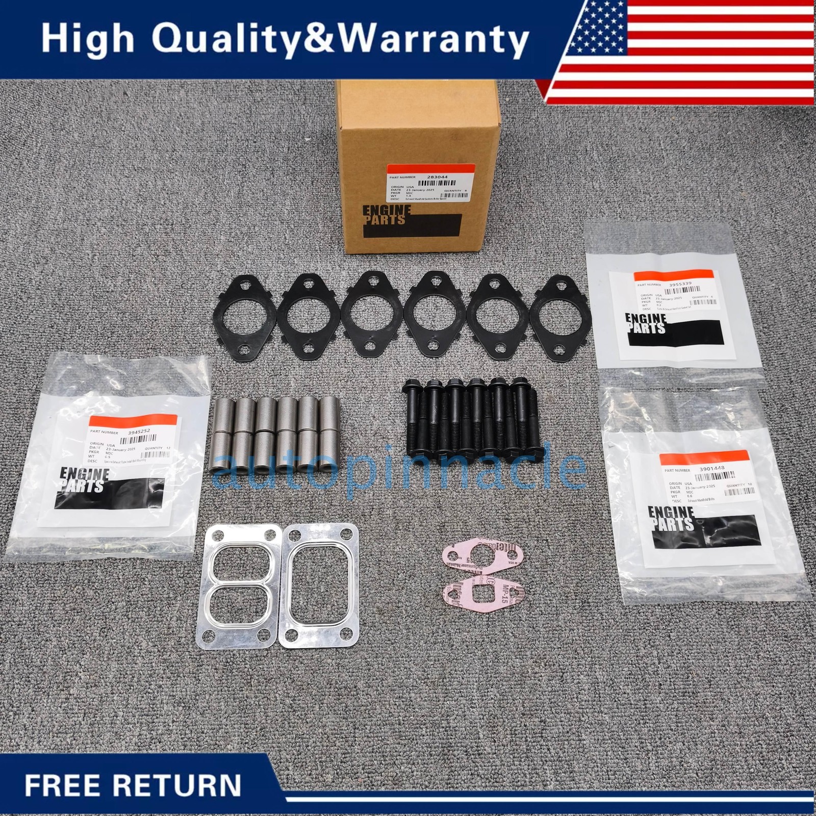 Exhaust Manifold Gaskets Bolts Spacer For Dodge Ram Cummins B5.9 6.7 03-19 US