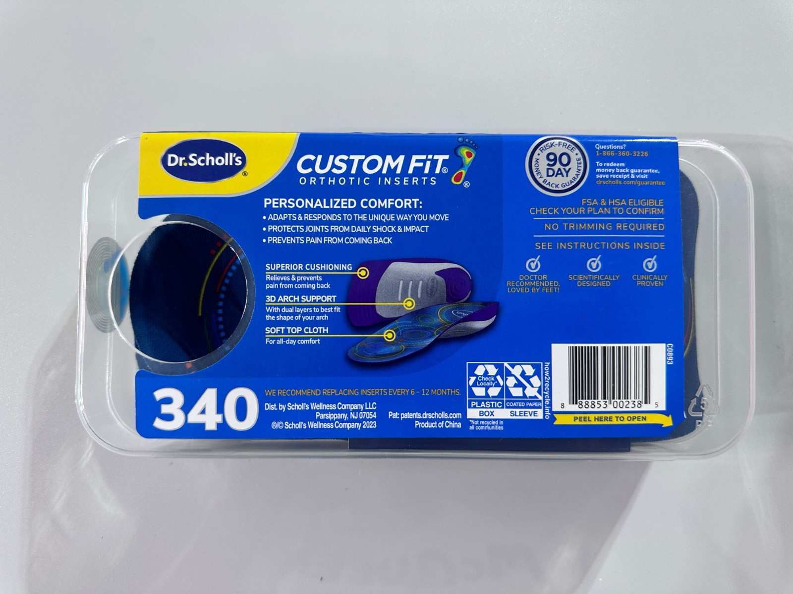 Dr. Scholls CF 340 Custom Fit Orthotic Inserts - New Sealed