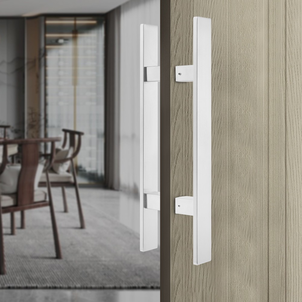 Stainless Steel Double Sided Push Pull Door Handle, H-shaped Door Pull Handle