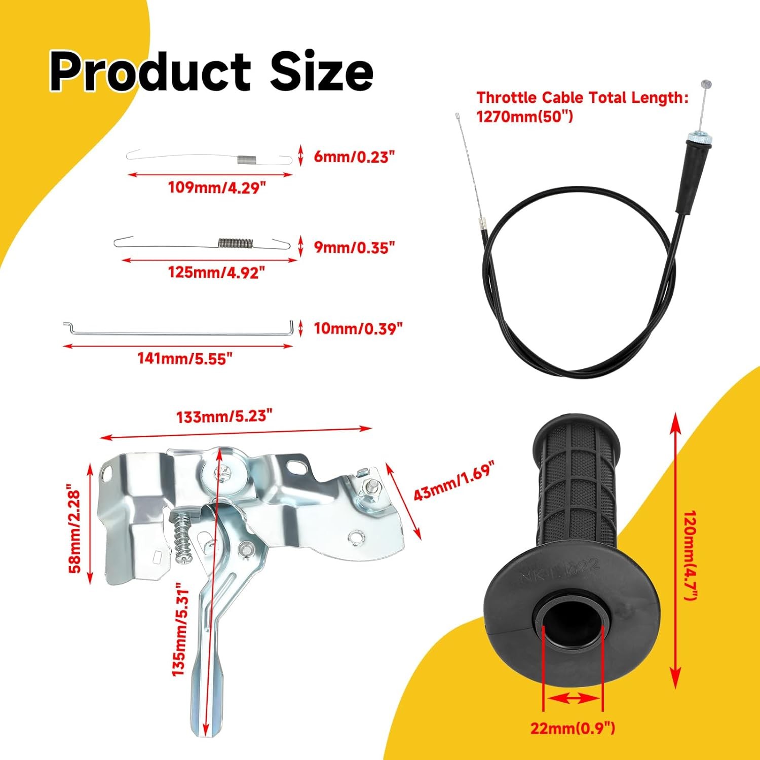 7/8'' Mini Bike Throttle Linkage Assembly Kit For Predator 212cc 196cc CT200U