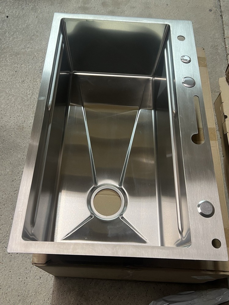 Stainless Steel Waterfall Kitchen Sink Large