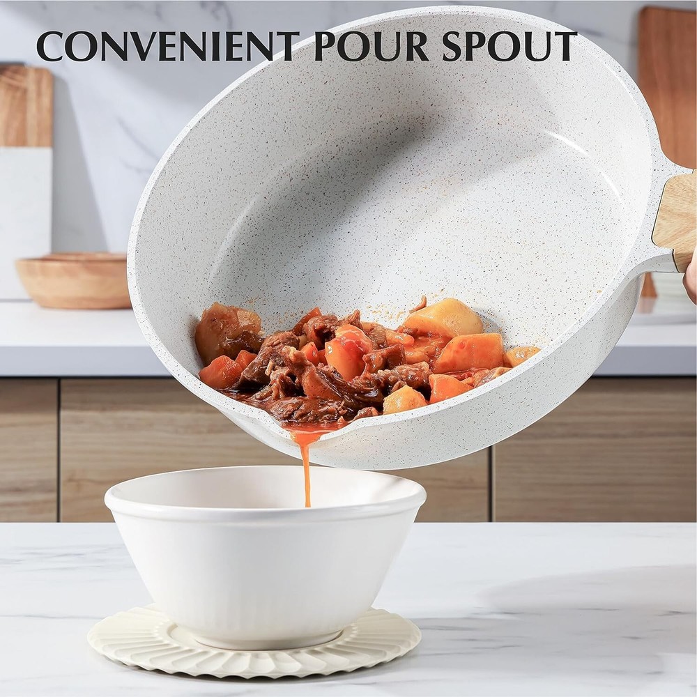 Durable Induction-Compatible Nonstick 13-Piece Cookware Set with Utensils