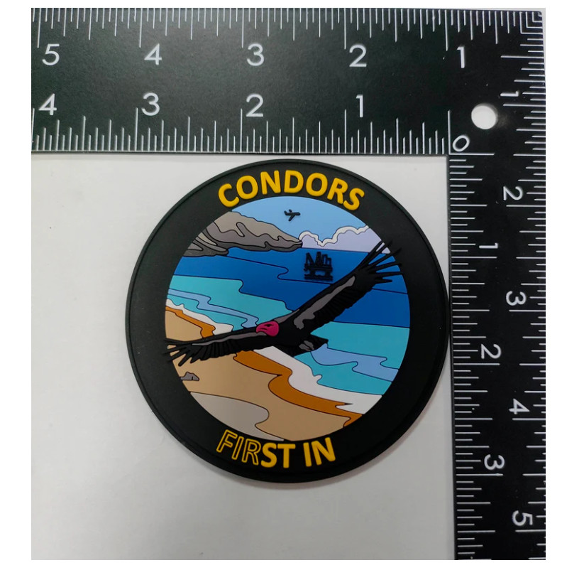 MARINE CORPS VMU-3 CONDORS PVC PATCH WITH HOOK & LOOP