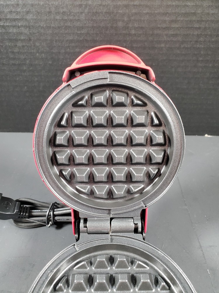 Red Dash Egg Bite Maker w/ 4 Molds & Dash Mini Waffle Maker