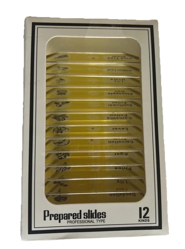 Prepared Microscope Slides Insects Science 12 pcs NIB