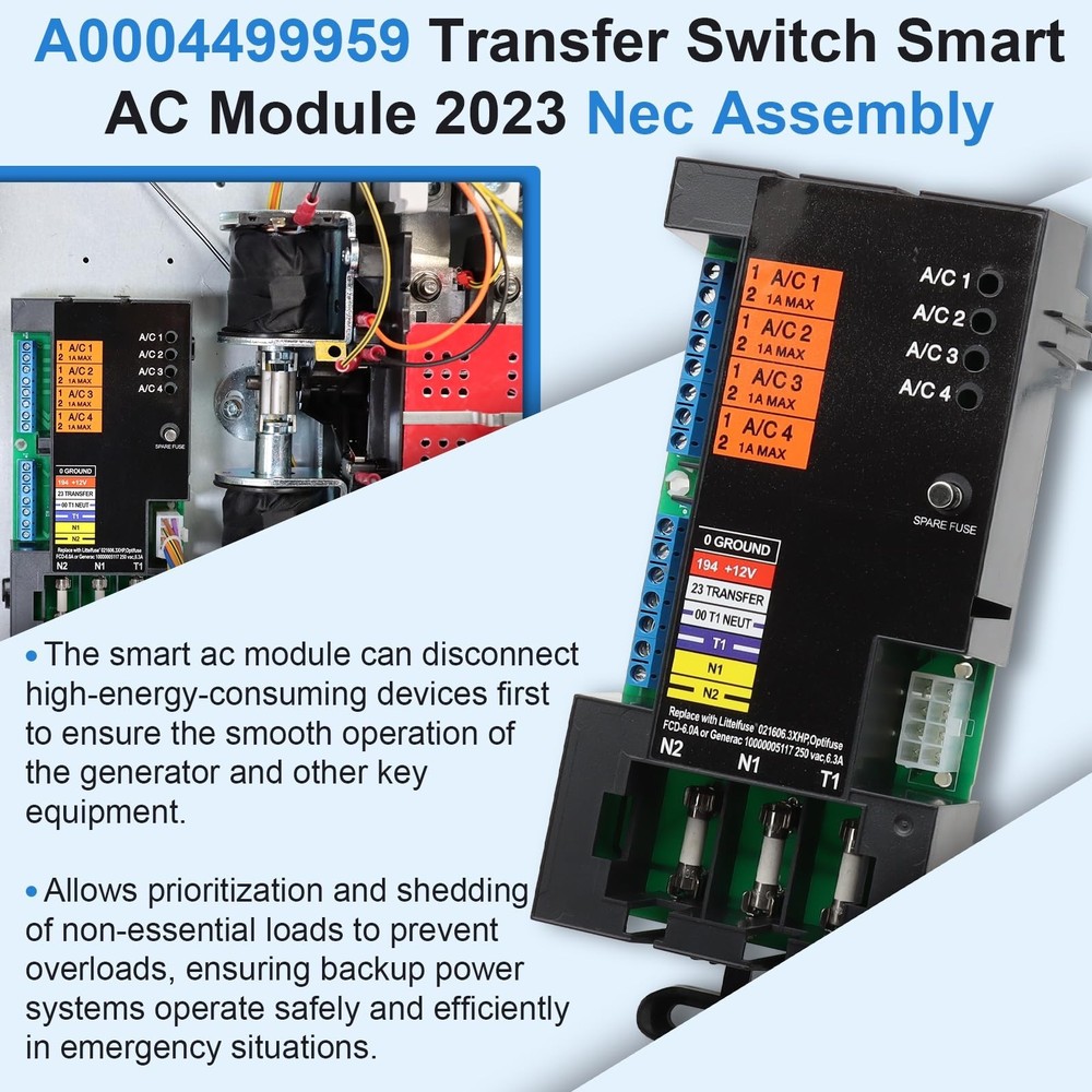 A0004499959 Transfer Switch Smart AC Module Load Generator Shed Module Replac...