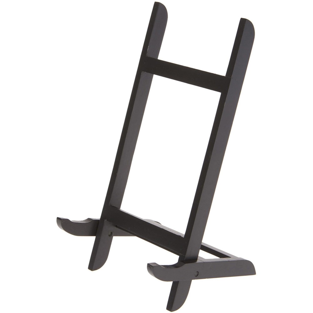 Folding Black Wood Easel Stand 9.5" H X 5" W X