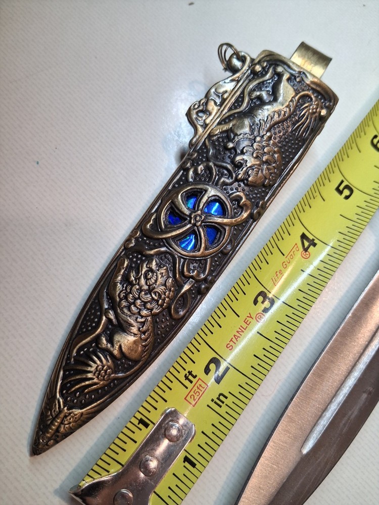 Blue dragon Athame dagger knife