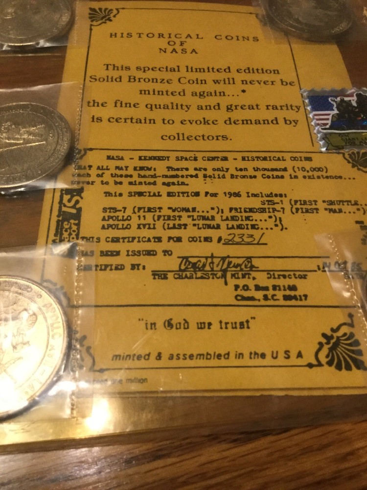 Historical NASA Bronze Coin Set